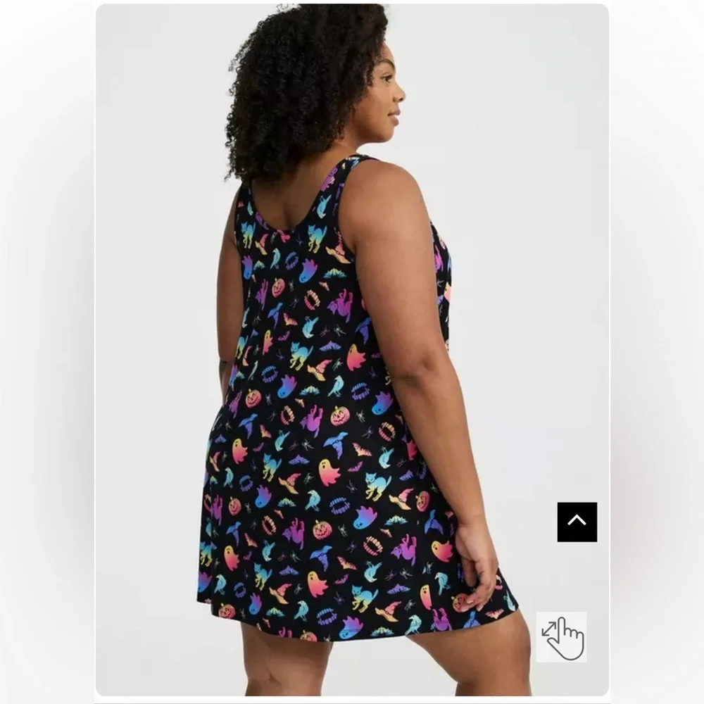 Torrid Super Soft Jersey Sleep Chemise & Boyshort Panty Scary Icons size 5 NWT 👻 - Picture 2 of 8